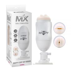 Мастурбатор попка з ротиком 2 в 1 на присоску Happy Cup Joy Wang Mouth & Ass