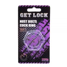 Прозоре ерекційне кільце на пеніс Chisa Nust Bolts Cock Ring