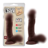 Фаллоимитатор реалистичный на присоске коричневого цвета Chisa Topless Lover