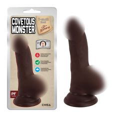Фаллоимитатор реалистичный на присоске коричневого цвета Chisa Covetous Monster