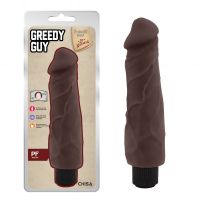 Вібратор із венами реалістичний коричневого кольору Chisa Greedy Guy