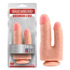 Двойной фаллоимитатор реалистичный на присоске телесного цвета Chisa Bromeo