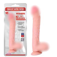 Фаллоимитатор огромный на присоске телесного цвета Chisa Kosta Koufos Dildo