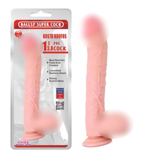 Фалоімітатор величезний на присосці тілесного кольору Chisa Kosta Koufos Dildo