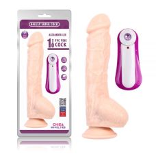 Телесный реалистичный вибратор с пультом управление Alexander Lee 10 Vibrating Dildo