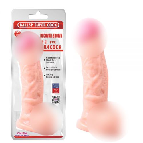 Реалистичный фаллоимитатор на присоске DeCovan Brown 10.4 Dildo