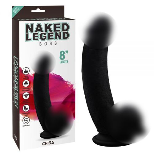 Фалоімітатор реалістичний на присосці чорного кольору Chisa Naked Legend Boss