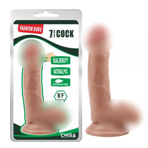Телесный фаллоимитатор на присоске Fashion Dude 7.1 Inch Cock