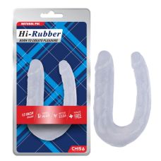 Двосторонній фалоімітатор реалістичний прозорого кольору Chisa довжина 340 мм