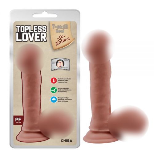 Фалоімітатор реалістичний на присосці гелевий тілесного кольору Chisa Topless Lover