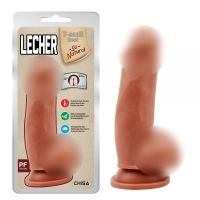 Фаллоимитатор реалистичный на присоске гелевый бежевого цвета Chisa Lecher