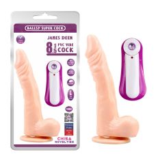 Вібратор реалістичний на присосці тілесного кольору з пультом дистанційного керування Chisa James Deen