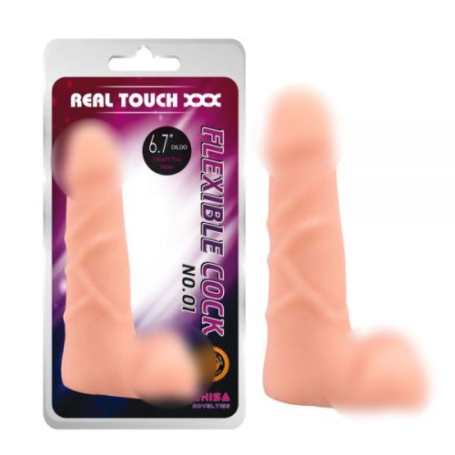 Фалоімітатор з мошонкою реалістичний тілесного кольору Chisa Cock No 01