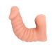 Фаллоимитатор с мошонкой ребристый реалистичный телесного цвета Chisa Flexible 