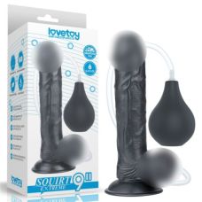 Фаллоимитатор  с эякуляцией черный Lovetoy 9 Squirt Extreme Dildo