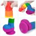Фаллос силиконовый радуга реалистичный с мошонкой на присоске Lovetoy Prider Фаллос силиконовый радуга реалистичный с мошонкой на присоске Lovetoy Prider