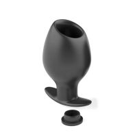 Анальный душ силиконовый черного цвета Bdsm4u размер Large