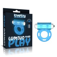 Вібраційне кільце для пеніса блакитне Lovetoy Lumino Play