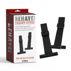 Бондажные над дверью фиксаторы для запястий черного цвета Chisa Sex swing in door