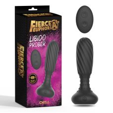 Анальний вібратор з пультом ДУ чорний силіконовий Chisa Libido Prober