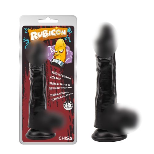 Фаллоимитатор реалистичный на присоске черного цвета Chisa Rubicon Bronco Rider