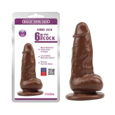 Фалоімітатор коричневий реалістичний з присоскою Chisa Jumbo Jack 6