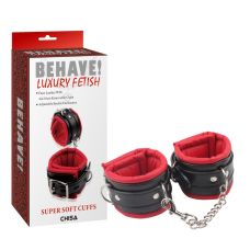 Наручники на щиколотки черного цвета Chisa Luxury Fetish