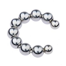 Фиксатор для члена и мошонки БДСМ с шариками металлический серебристого цвета Bdsm4u