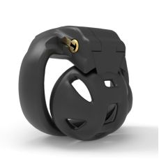 Пояс вірності чоловічий з кільцем за 3D технологією чорного кольору Bdsm4u V4 ring