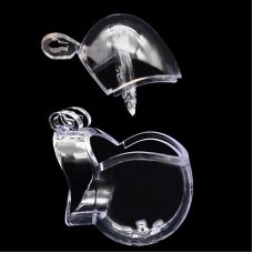 Пояс вірності чоловічий із великим шиповим кільцем БДСМ у формі яйця прозорого кольору Bdsm4u Large