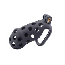 Пояс вірності на пеніс чоловічий 3D Printing Resin Chastity Device Black Large