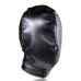 Кожанная маска полностью закрывающая лицо черная Bdsm4u