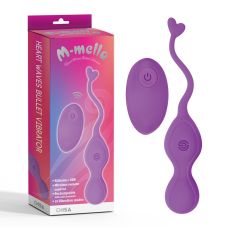 Віброяйце з хвостиком фіолетового кольору Chisa Heart Waves Bullet Vibrator