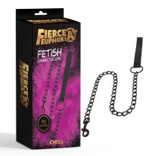 Фетіш конектор повідець для нашийника чорного кольору Chisa Fierce Euphoria