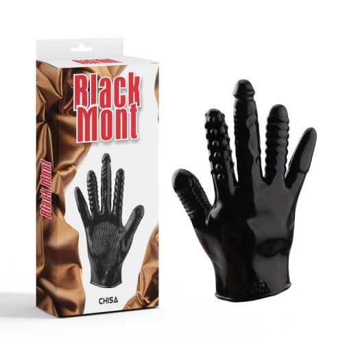 Анальная пятиместная перчатка Black Mont