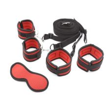 Набір бандажа для постільних ігор чорно-червоного кольору Shades of Love