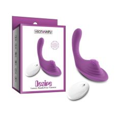 Вибратор для точки G и с пупырышками для клитора розового цвета с пультом ДУ Vscnovelty Desire Luxury Hands Free