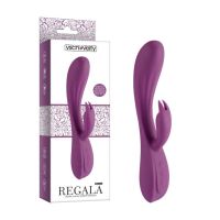Вибратор для точки G и с отростком для клитора фиолетового цвета Vscnovelty Desire luxury rabbit Regala