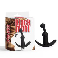 Анальная вибропробка с ручкой с двумя шариками черного цвета Chisa Playful Beaded