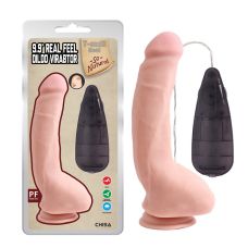 Вибратор реалистичный на присоске гелевый телесного цвета с пультом управления Chisa Real Feel 