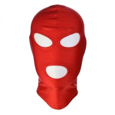 Фетиш маска БДСМ с открытым ртом и глазами красного цвета 
