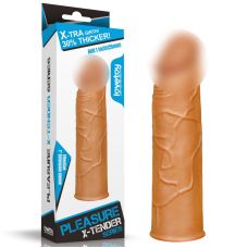 Насадка на член реалистичная удлиняющая телесного цвета Lovetoy Pleasure X 