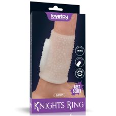 Вібронасадка на пеніс білого кольору Lovetoy Vibrating Knights Ring довжина 99 мм