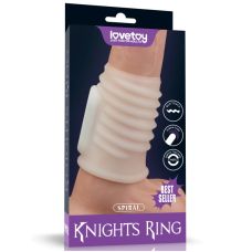 Вібронасадка на член білого кольору Lovetoy Knights Ring