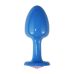 Анальная пробка голубого цвета с кристаллом розового цвета Lovetoy Rosebud Plug Анальная пробка голубого цвета с кристаллом розового цвета Lovetoy Rosebud Plug