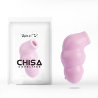 Кліторальний посмоктуючий стимулятор рожевого кольору з пультом ДК Chisa Spiral O
