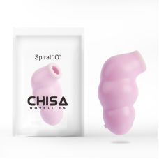 Клиторальный посасывающий стимулятор розового цвета с пультом ДУ Chisa Spiral O