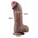 Величезний фалоімітатор реалістичний на присосці коричневого кольору Lovetoy Cock XXL довжина 280 мм Величезний фалоімітатор реалістичний на присосці коричневого кольору Lovetoy Cock XXL довжина 280 мм
