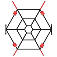 Система фіксації павутина для рук та ніг чорного кольору Uabdsm Spider Web System