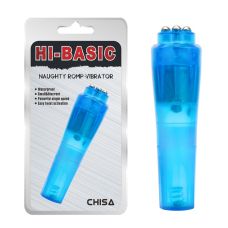 Вибростимулятор для стимуляции клитора пластиковый голубого цвета Chisa Naughty Romp